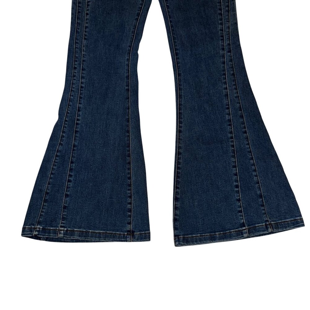 NWT DRIFTWOOD JEANS Medium Wash Veda X Harmony Flare Leg Jeans Size 28 - Picture 14 of 14
